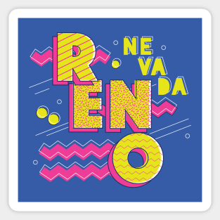 Retro 90s Reno, Nevada Sticker